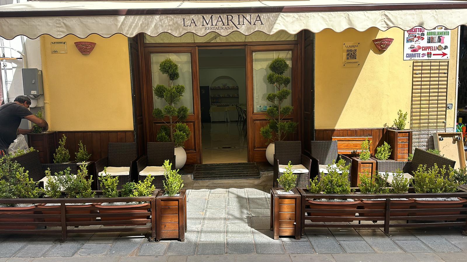 Camera elegante dell'Hotel La Marina nel Cilento